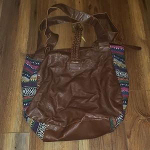 Brown leather purse